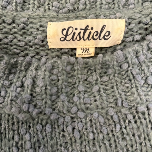 Listicle Heather Gray Women's Crew Neck Sweater - Picture 2 of 2